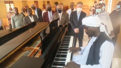 Music instruments donated to the University of Sudan by Japan