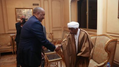 abdel fattah al burhan (r) meets al mirghani in cairo